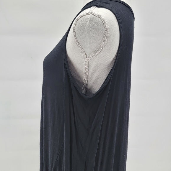 Reborn J Womens Size Large Black Cold Shoulder Round Neck Knee Length Dress - Picture 3 of 7